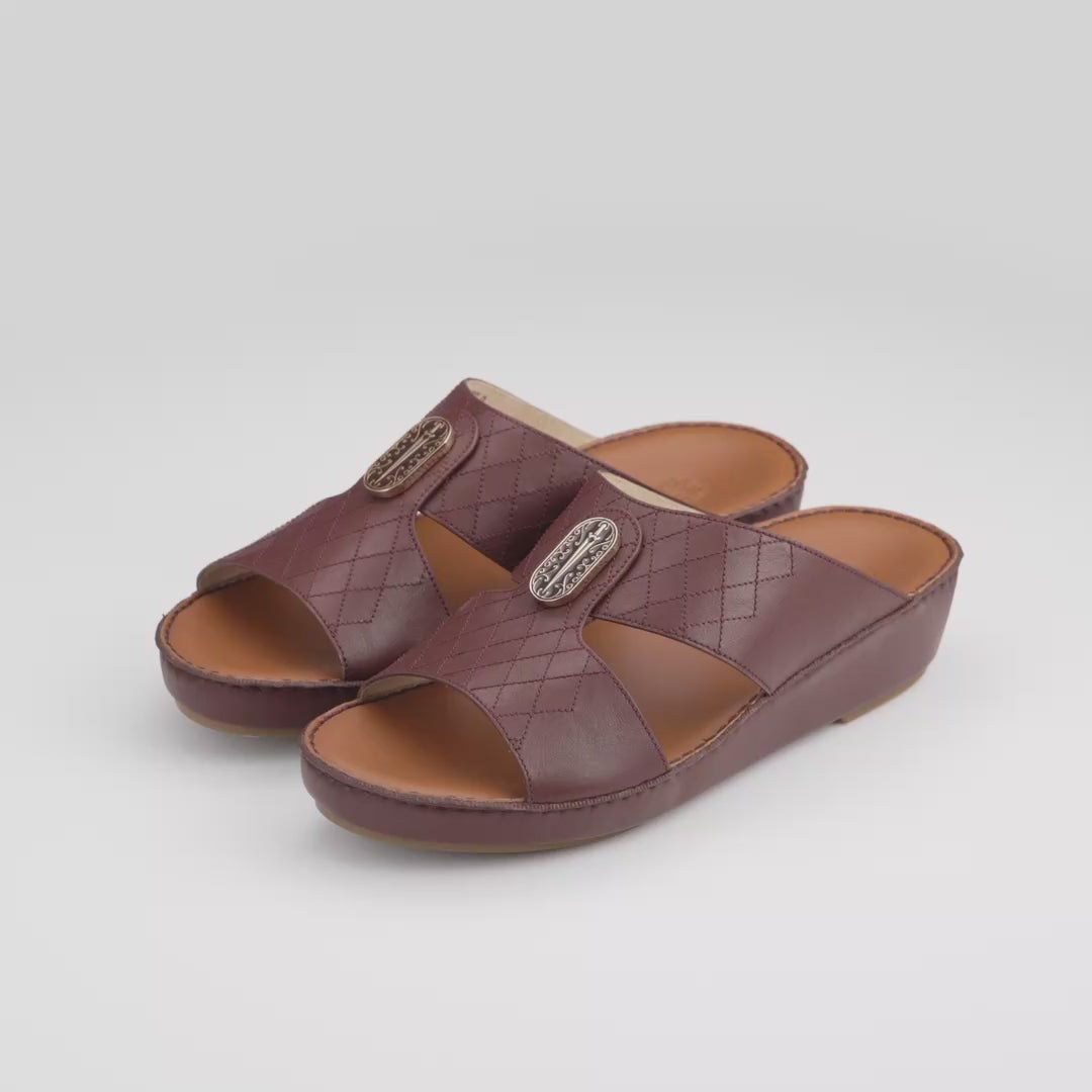 Q Nappa Leather Slipper Bordeaux Bordeaux - Mule Shoes for Women | Charix main image 4